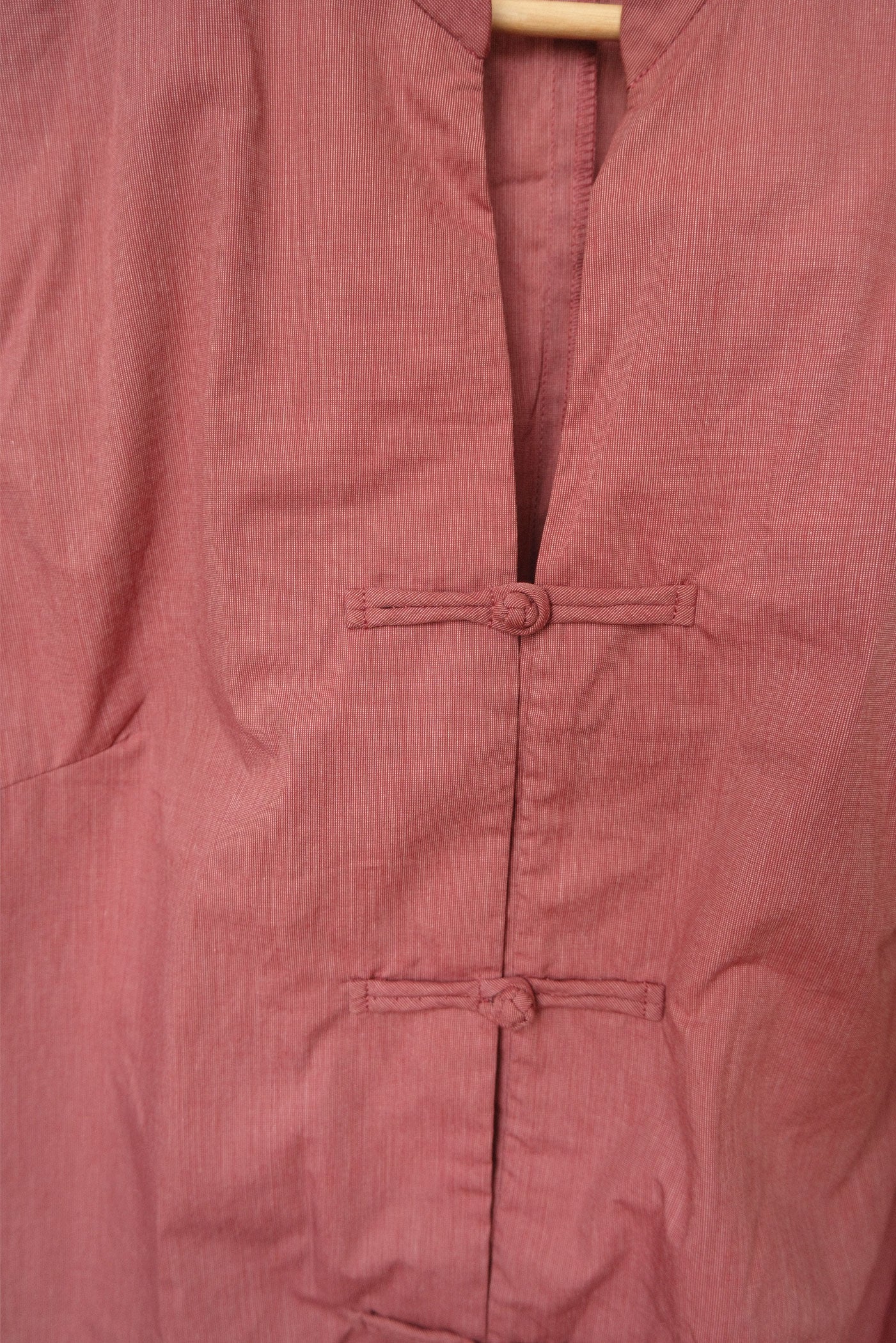 Forget Me Knot Vest in red microgingham (sample, size XL)