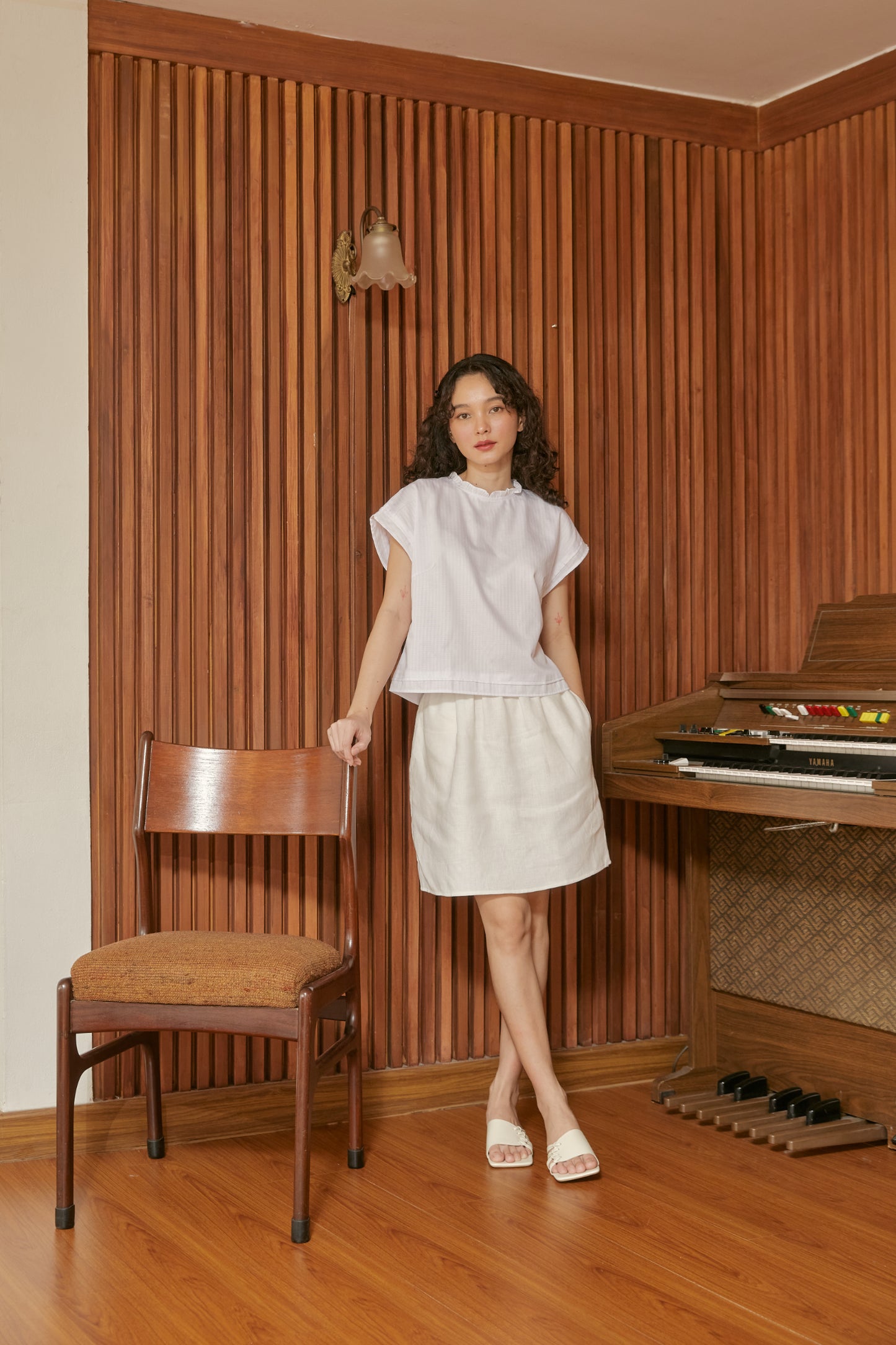 Harmony Skirt in cloud linen - Dear Samfu