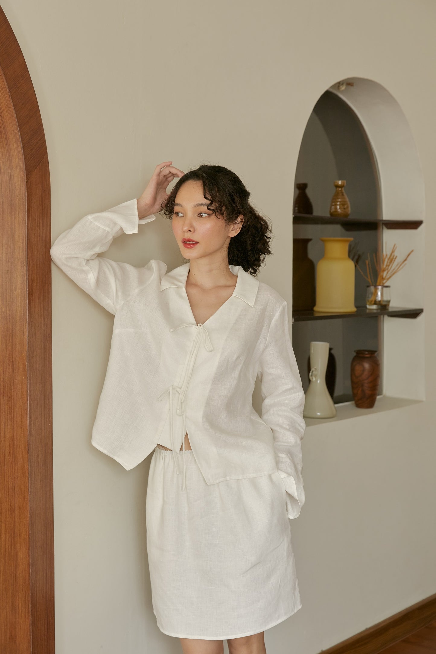 Harmony Skirt in cloud linen - Dear Samfu