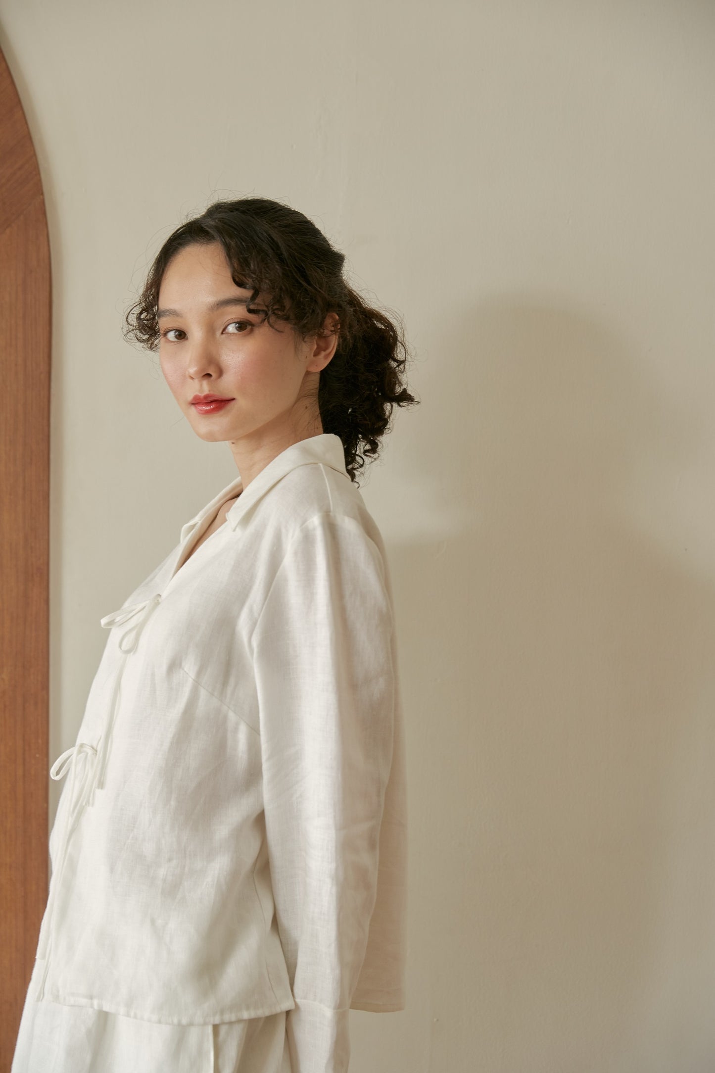 Harmony Blouse in cloud linen - Dear Samfu