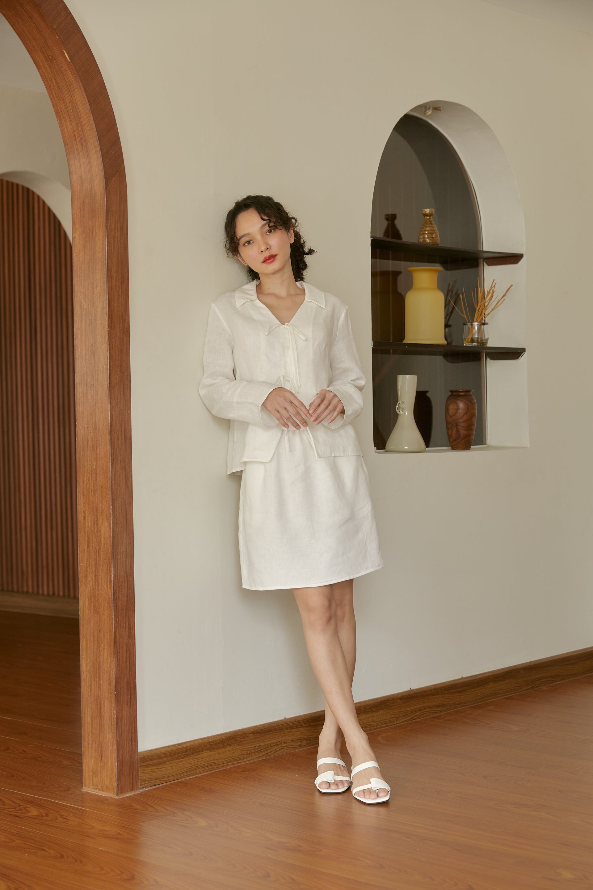 Harmony Skirt in cloud linen - Dear Samfu