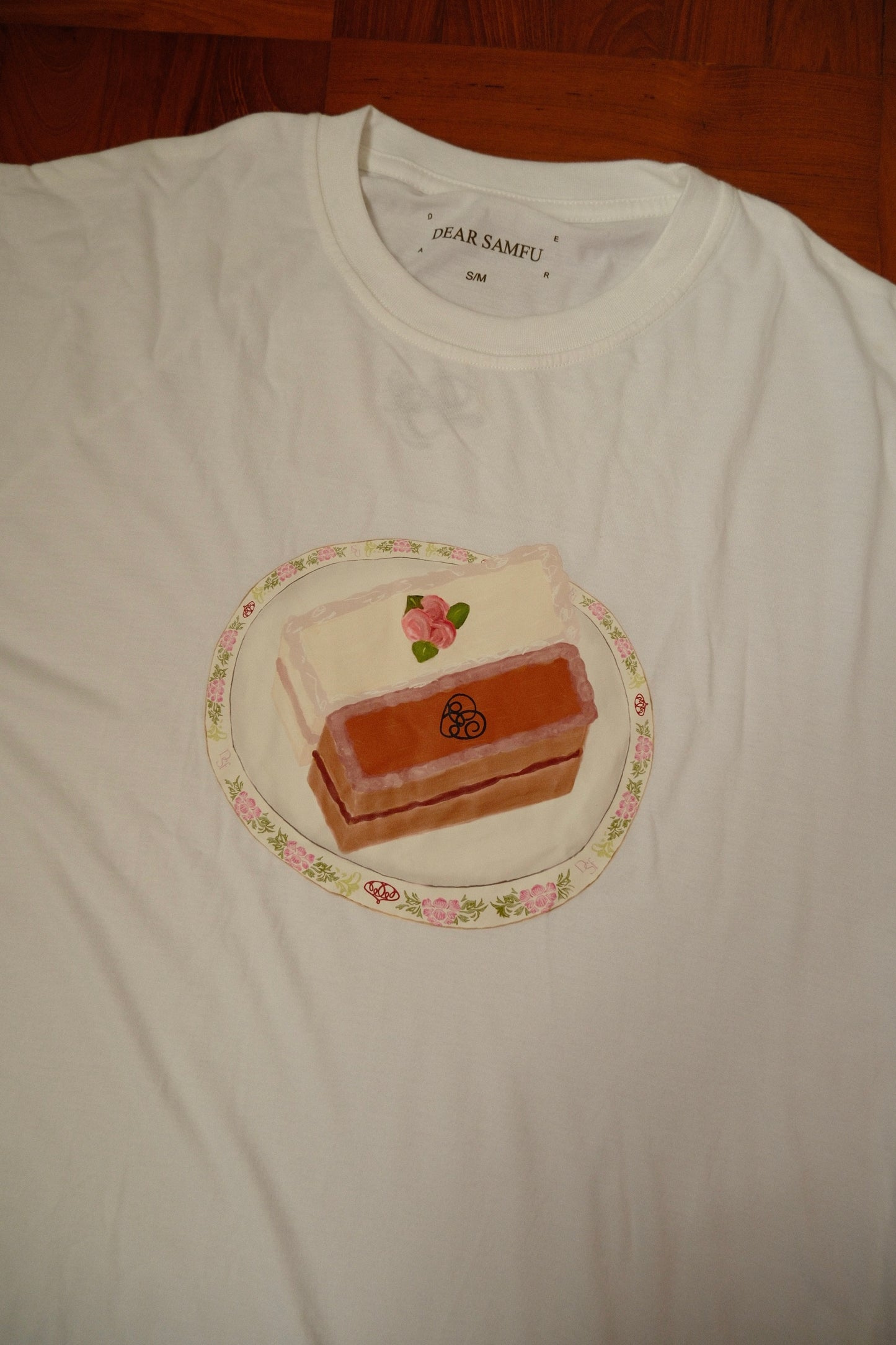 [One of a kind sample] Samfu Cake Shop Bamboo Cotton T-shirt, white (S/M)