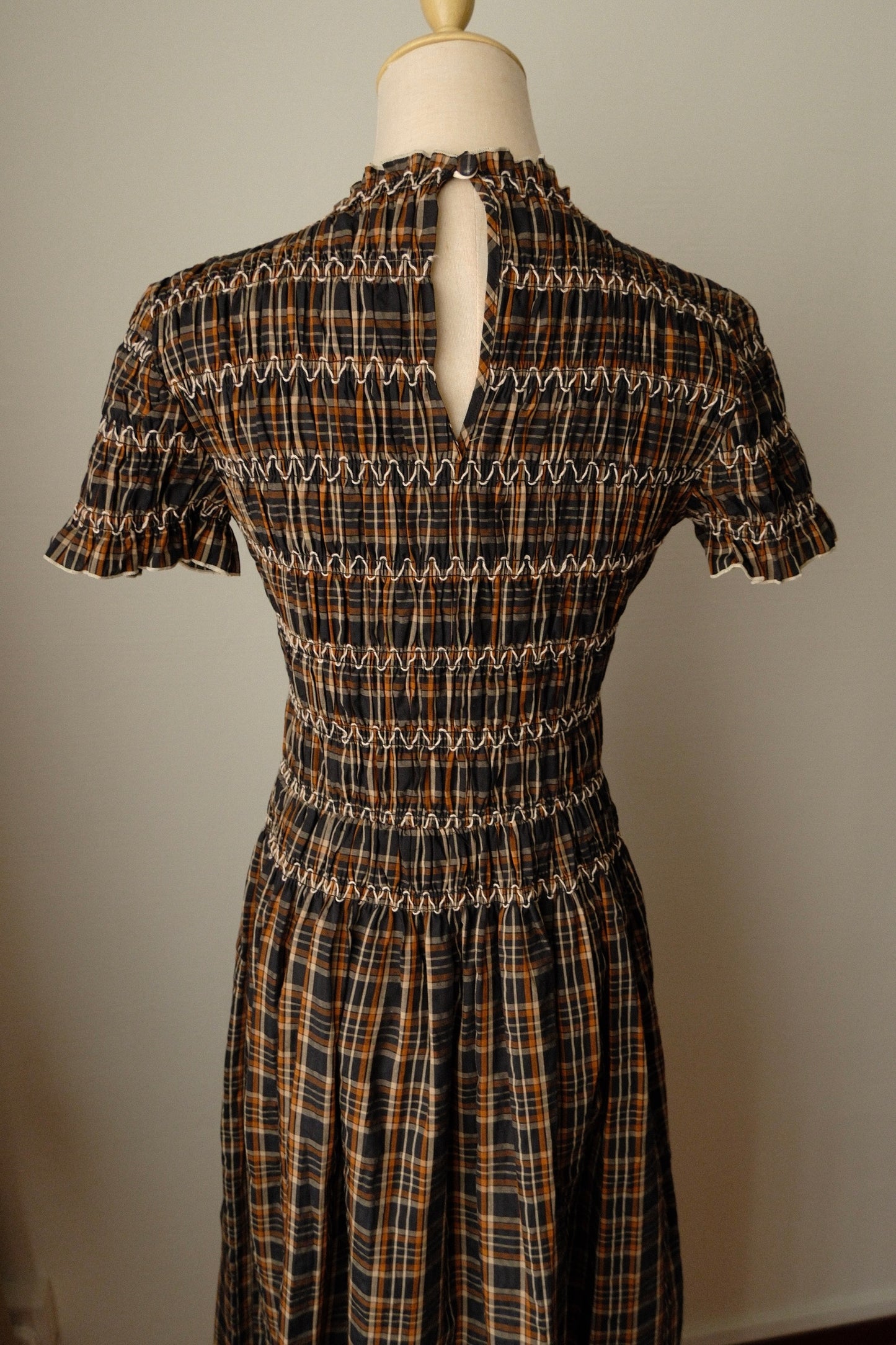 [One of a kind sample] Gather Dress with cheongsam detail (S)