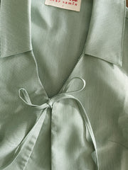 Harmony Skirt in jade microstripe - Dear Samfu