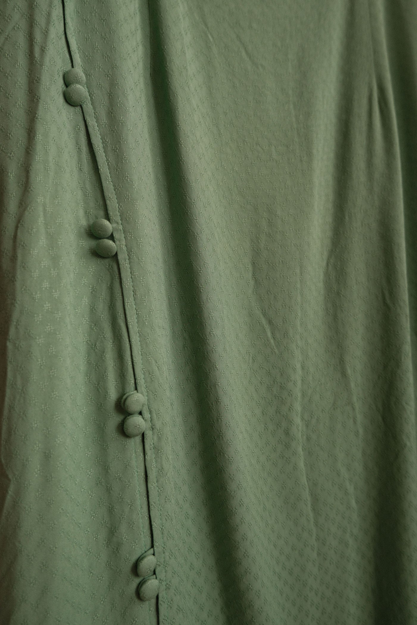 Cherish Slip Dress in jade textured (sample, size XL)