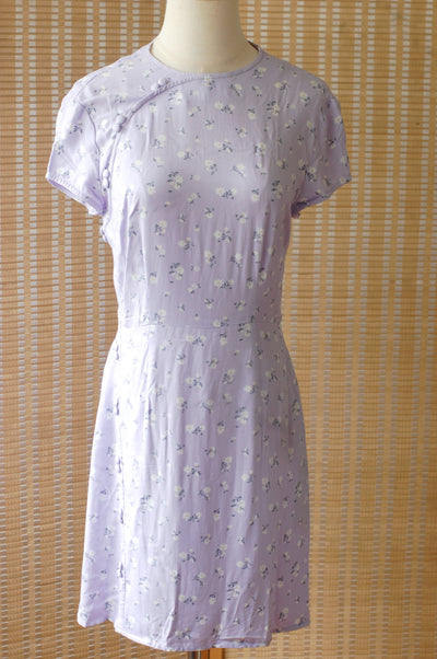 Cherish Mini Dress sample (size S) - lilac blooms - Dear Samfu