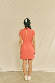 Cherish Mini Dress in poppy pink - Dear Samfu