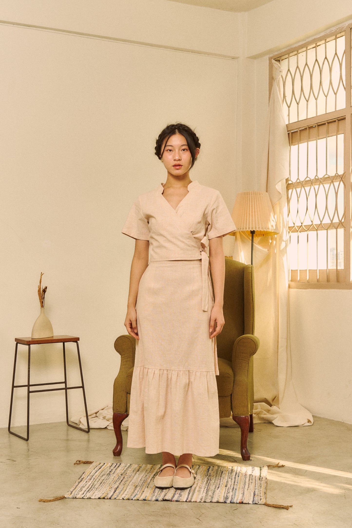 Moments Skirt in golden plaid - Dear Samfu