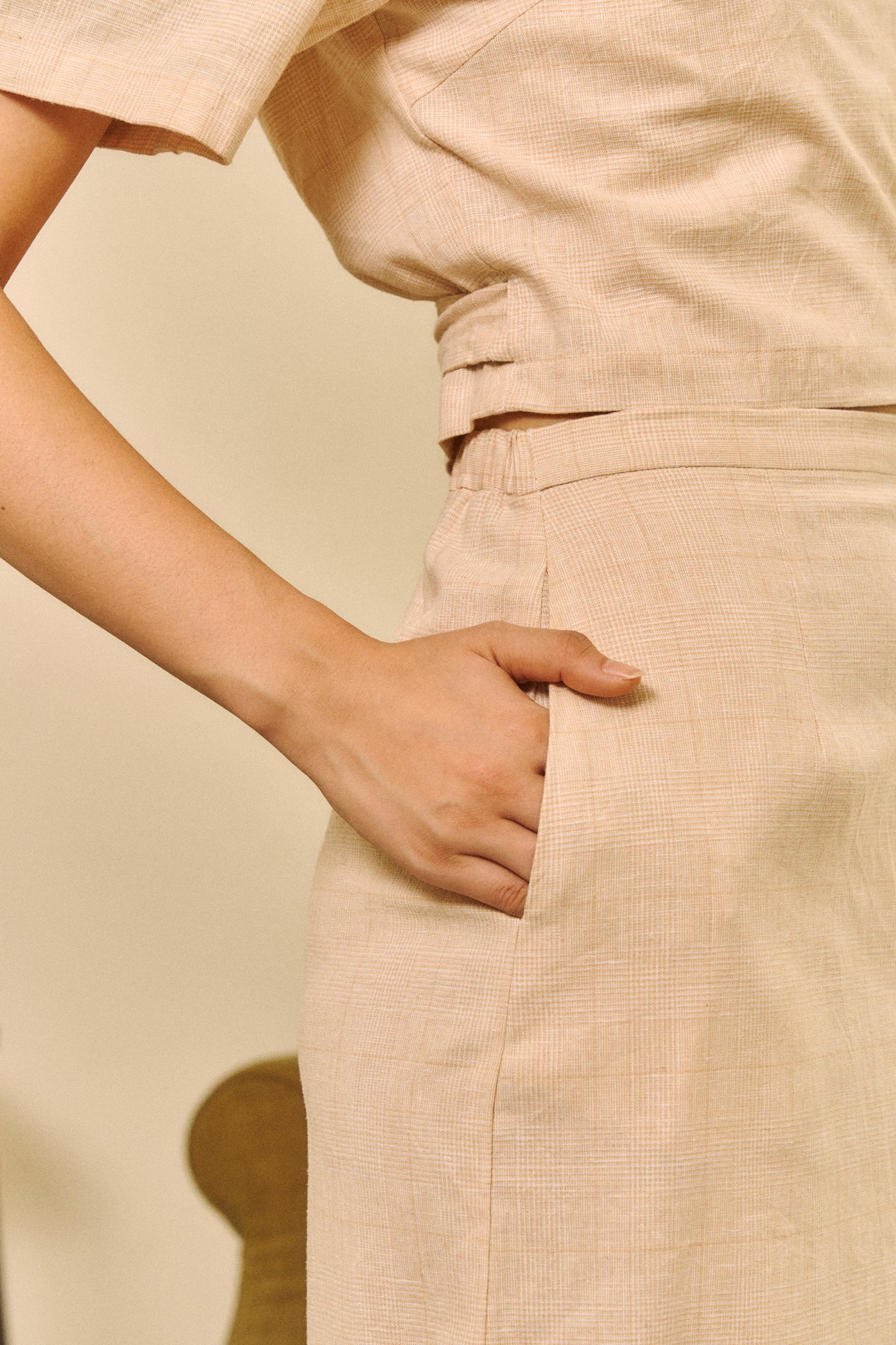 Moments Skirt in golden plaid - Dear Samfu