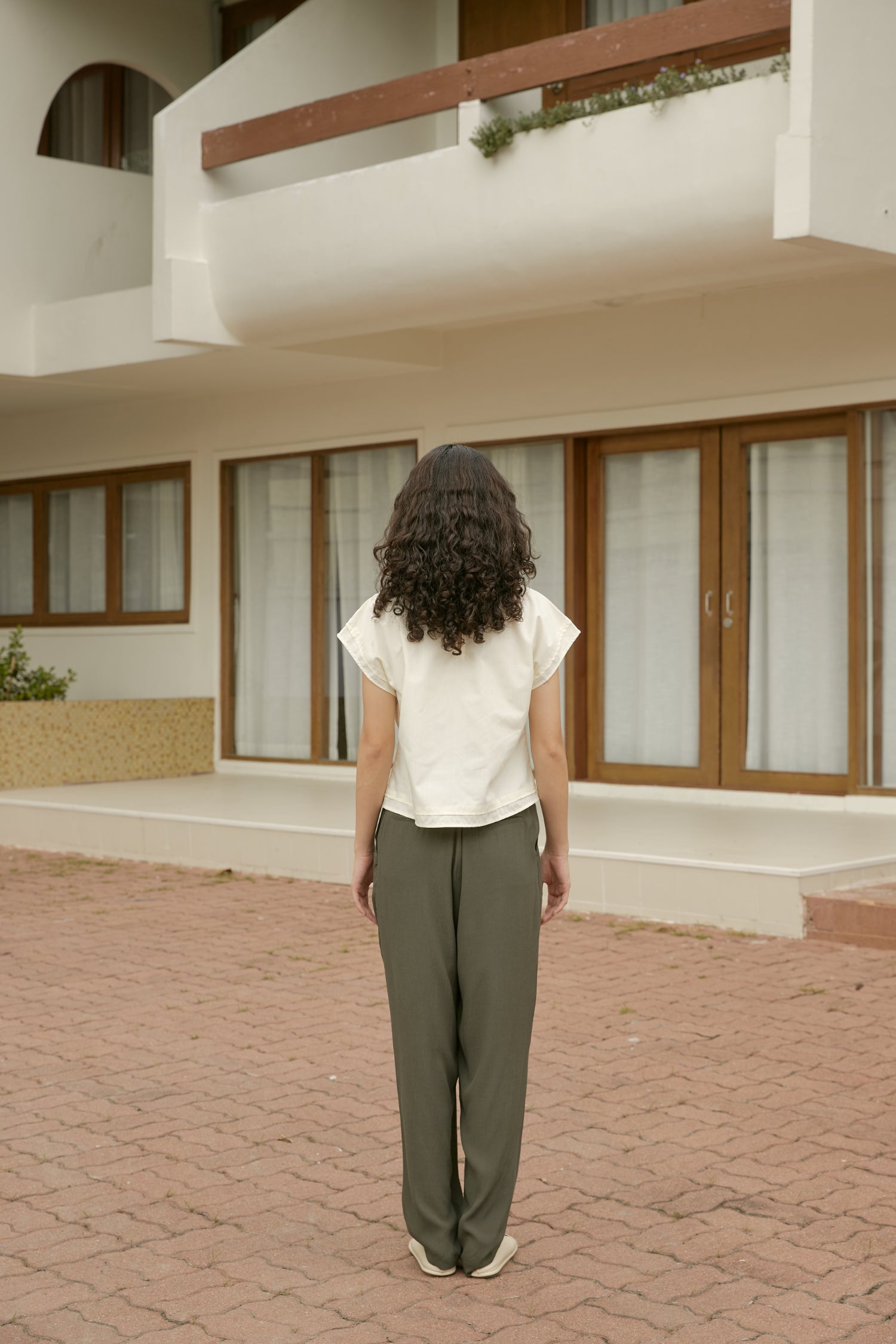 Melody Trousers in olive tencel - Dear Samfu