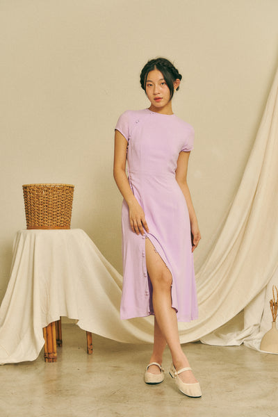Poppy Linen Dress With Ruffled Sleeves. Sassy, Stylish Linen Dress