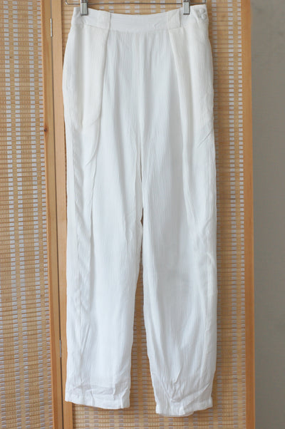 Melody Trousers sample (size S) - white crepe - Dear Samfu