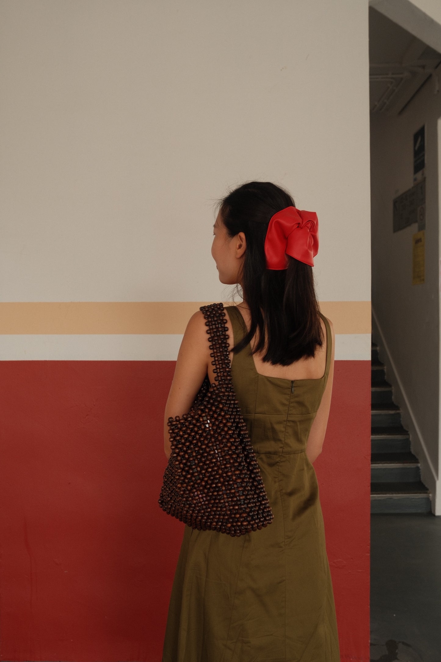[One of a kind sample] Park Dress, nori (S)