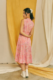 Little Sister Cheongsam Dress in pink paisley - Dear Samfu