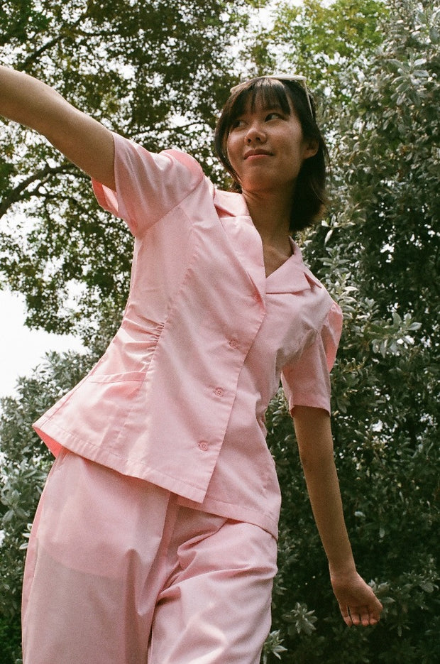 Not Long Ago Shirt in pink sorbet - Dear Samfu