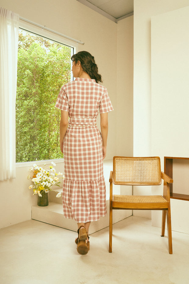 Moments Skirt in rose plaid - Dear Samfu